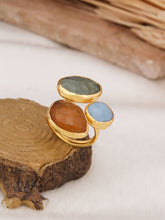 Citrine & Prinhite & Blue Opal  Bague